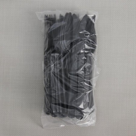 Plastic disposable knife "premium", 18 cm, black color-4