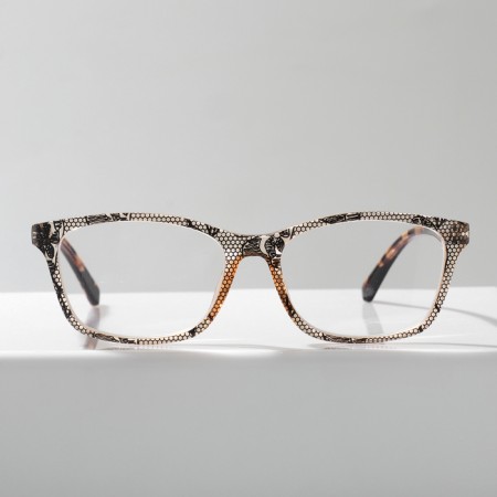 GAS GA0466 (color: C3 Black print, brown; diopter: +1; tint: no)-1