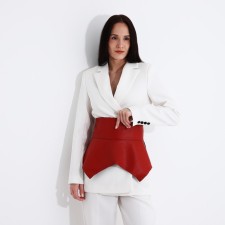 Women's belt, type of basca, width 73 cm, red color