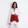 Women's belt, type of basca, width 73 cm, red color