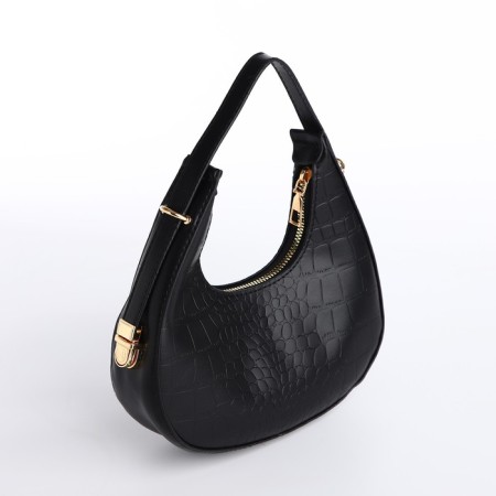 Women's bag over the shoulder, black color 21*21.5*6 cm-5