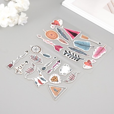 Stickers for creativity "Harmony with nature" set 2 sheets 22x12.5 cm-2