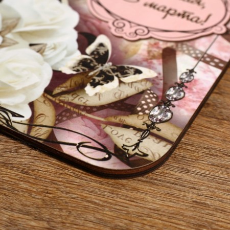 Bolshoi Board Board "Favorite, since March 8! Paris" 27x18 cm-2