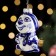 Christmas tree toy "snowman", gzhel, porcelain, h = 10cm