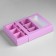 Box for 9 sweets with a shell, lilac, 14.5 x 14.5 x 3.5 cm
