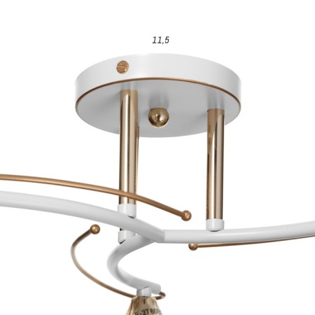 Sarri gallop chandelier 3x60W E27 white gold 25x43x43 cm.-6
