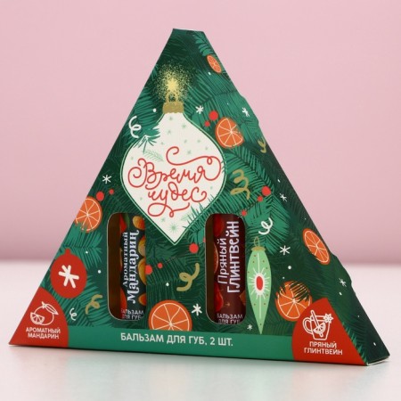 Gift set of cosmetics "Miracles", lip balm 2 x 10 g, pure happiness-11