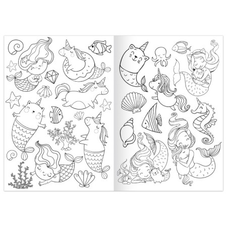 Coloring "Sea Party", 12 pp., A5-2