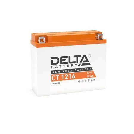 DELTA Battery ST1216 (YB16al-A2) 12 V, 16 Ah reverse (- +)