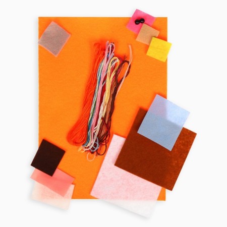 Set for creating a toy made of felt + coloring "Dairy Cat"-2
