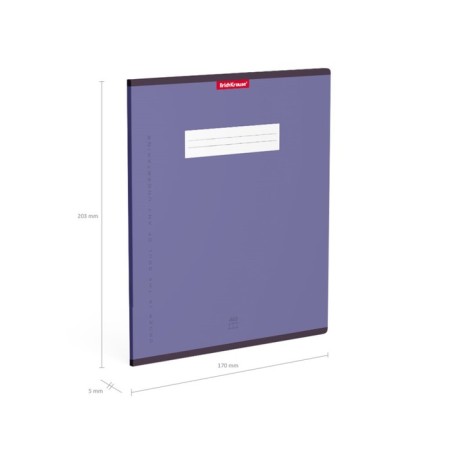 Notebook of 48 sheets in the Erichkrause Unicolor cage, cover coated cardboard, offset block, mix-8