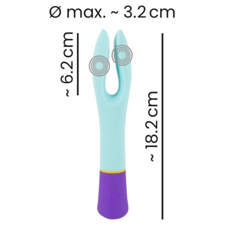 Bunt vibrator. Double, 18.2 cm, blue-3
