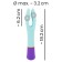 Bunt vibrator. Double, 18.2 cm, blue