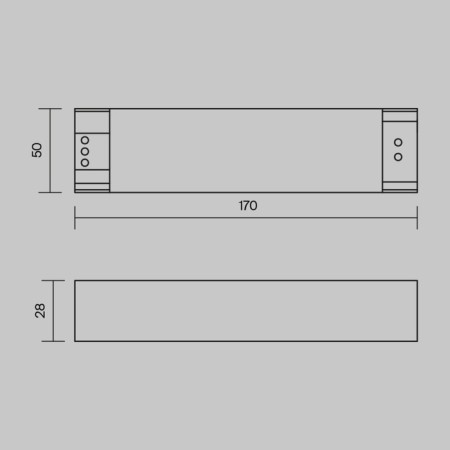 Technical PSL005-100W-48V-IP20 Power Supply Magnetic, 170x50x28 mm, 100W, black color black-5