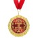 Medal on the postcard "Best of the best", diam. 7 cm