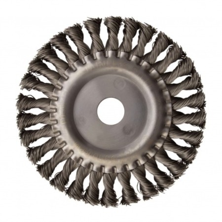 Denzel Ushm brush, 150 mm, flat, twisted stainless steel. wire 0.5 mm, landing 22.2 mm-1
