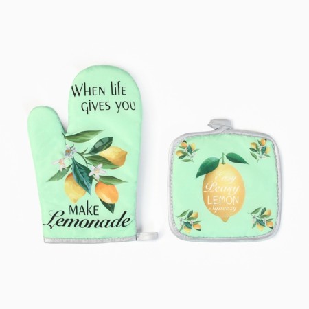 The kitchen set of the share of Lemon, a severity 17*17 cm, mittens 26*16 cm, 100% p/e-2