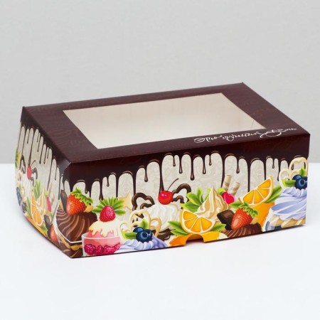 Packaging for 6 cupcakes with the window "This is the best day", 25 x 17 x 10 cm-2