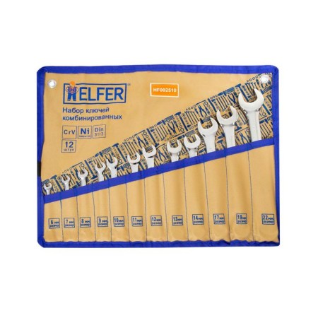 Set of keys of combined Helfer HF002510, 6-22 mm, 12 items, bag