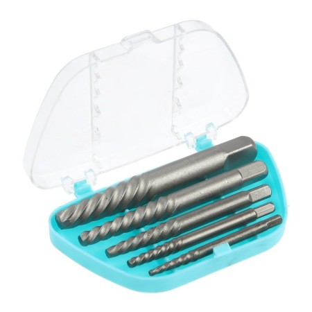 Set of Tundra extractors, 5 pcs., 45 steel, large left thread, M3-M18 range