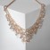 Hollywood necklace circles in patterns, white color in gold, 30 cm