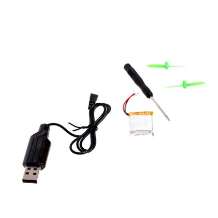 A quadrocopter radio -controlled Drone works on the battery, the color is green-3