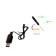 A quadrocopter radio -controlled Drone works on the battery, the color is green