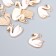 Decor for creativity metal, enamel "White Swan" gold 1.3x1.4 cm