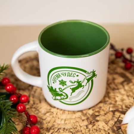 Ceramic mug "Miracles", 380 ml, white color-1