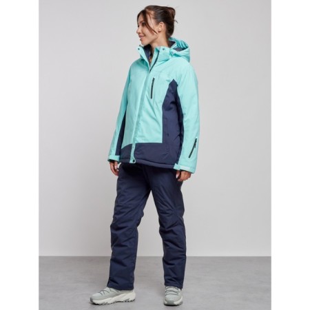 Ski costume female winter, size 52, turquoise color-1
