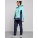 Ski costume female winter, size 52, turquoise color