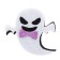 Adhesive -based decor "Ghost" set of 4 pcs., Size 1 pc: 5 × 5 cm