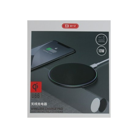 BYZ U66, 10 W, 3 A, PD, black wireless charger.-8
