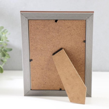 Photo frame plastic 13x18 cm "Wood drawing" with copper stroke 21.5x16.5 cm-2