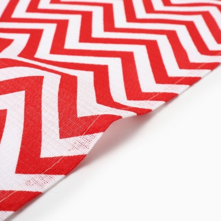 Towel 35x60cm zigzag 757-6p, red, waffle, 120 g/m, HL100%-3
