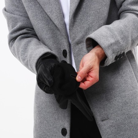 Gloves male, dimensionless, with insulation, black color-4