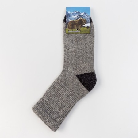 Male socks from Mongolian wool, gray color, size 27 (40-42)-2