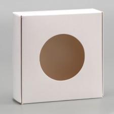 Self -charged box, white, 10 x 10 x 3 cm