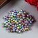Beads for creativity plastic "rough ball of gasoline color" set 10 grams d = 0.6 cm