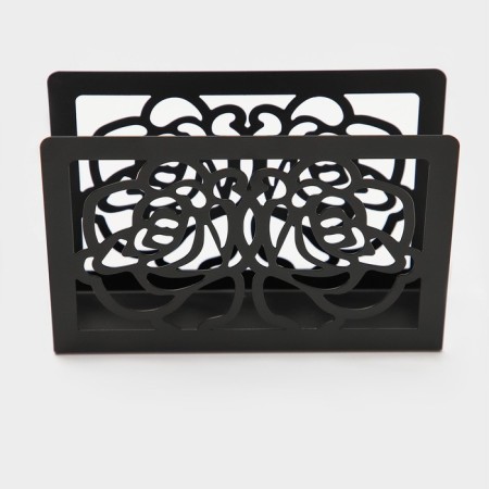 Salvetnik Dolyana "Flowers", 15 × 4 × 10 cm, black color-2