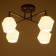 Svetogor chandelier "Style" 4x60W E27 Black 55x55x28.5cm
