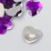 Decor for creativity plastic "Rhinestones heart. Dark violet" set of 30 pcs 2.5x2.5 cm