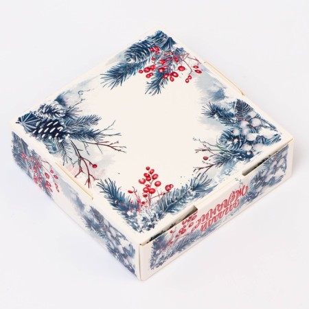 Gift box team with the window "Make desire", 10 x 10 x 3 cm-3