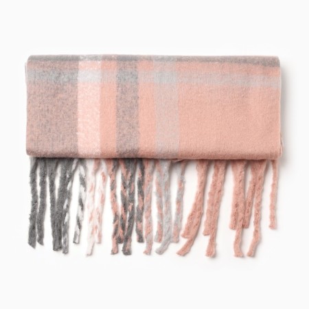 Female scarf, pink color, rr 48x195 cm-2