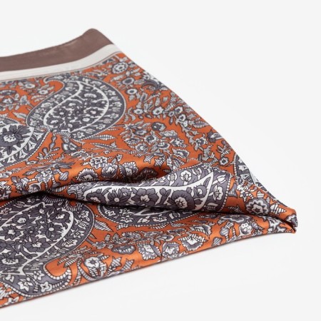 Women's scarf minku rr 70*70 cm, brown color-1