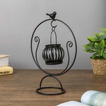 Summary Metal for 1 candle "Round swing" black 26x17.5x10.5 cm-2