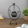 Summary Metal for 1 candle "Round swing" black 26x17.5x10.5 cm