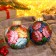 A set of 4 Christmas balls of 100 mm "unique bouquet"
