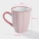 Mug ceramic shares "Marshmallow", 360 ml, pink color