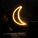 Neon sign "crescent", 30x18.5 cm, aax3+usb, t/white